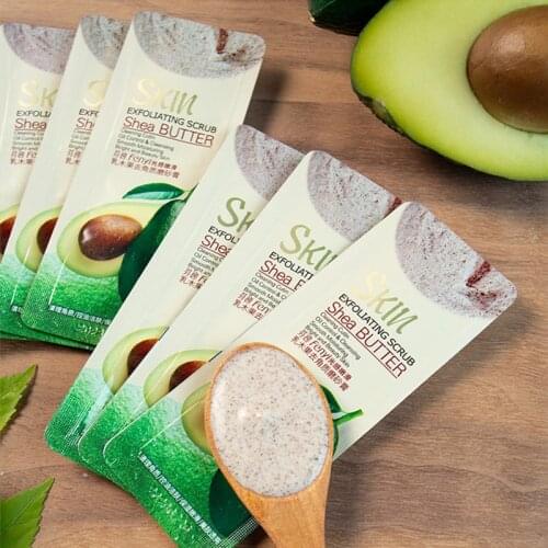 5pcs Shea Butter Exfoliating Peeling Gel Facial Scrub Moisturizing Whitening Nourishing Repair Scrub Face Cream Skin Care