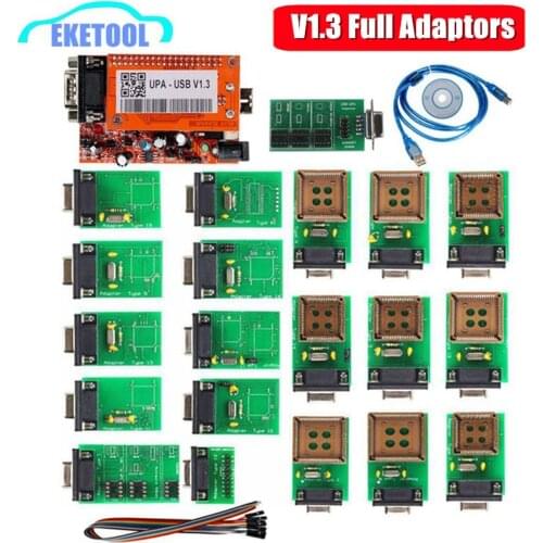 Newest UPA USB Serial Programmer V1.3 Green Adapter Full Auto ECU Chip Tuning UUPROG EEPROM V1.3 ECU Programmer Adapters