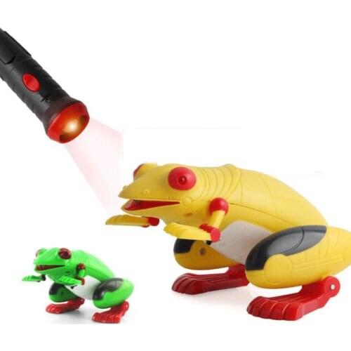 Remote Control animal Kid Holiday Gift Toy Prank Fake Frog Simulation Light-Sensor Funny Toy For Kids educational Toy Rc Toy