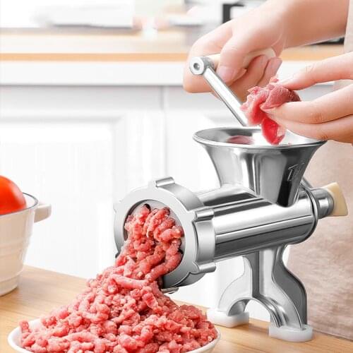 Manual Meat Grinder Sausage Maker Gadget With Stuffing Tube Spice Chili Grinding Machine Aluminum Alloy Mincer House KitchenTool