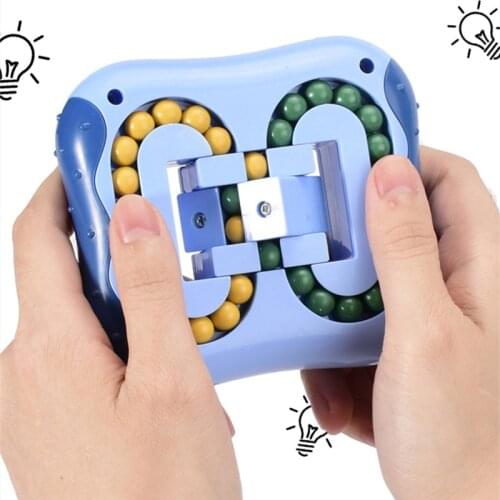 Rotating Magic Bean Cube Childrens Educational Breakthrough Game Anti-Stress Fingertip Fidget For Adults Kids Stress Relief Toy