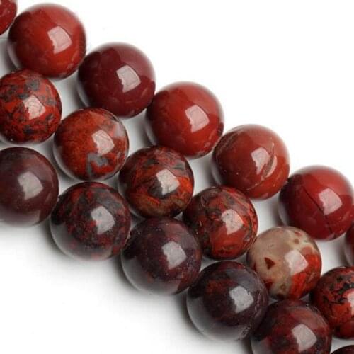High Quality Natural Multicolor Red Jaspers Stone 4/6/8/10/12mm Round Shape Necklace Bracelet Jewelry Loose Beads 38cm wk199jd