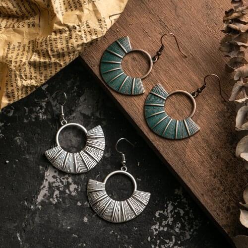 Vintage Boho Drop Earrings for Women Female Ethnic Hanging Dangle Earrings 2019 Fashion Statements Indian Jewelry Accessories