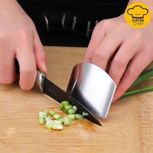 1 Pcs Stainless Steel Finger Guard Finger Hand Cut Hand Protector Knife Cut Finger Protection Tool Kitchen Knives & Accessories