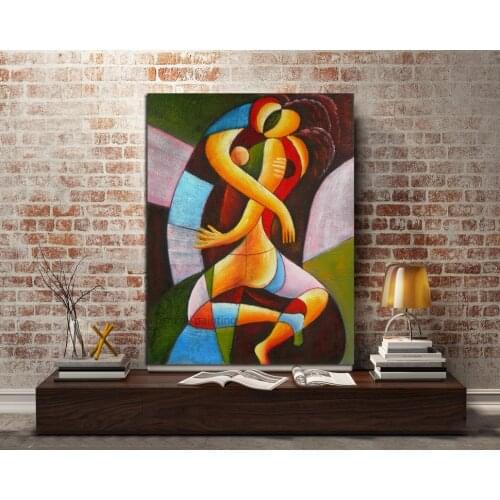 100% Hand Painted Modern Abstract Nude Portrait Oil Painting on Canvas Wall Artwork Paintings Hang Picture Art for Living Room