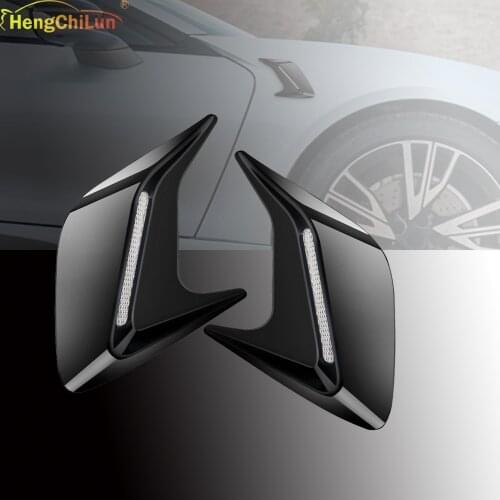 2PCS PVC Car Fake Shark Gill Stickers Hood Scoop Vent Bonnet Cover For Volvo XC90/ XC40/C30/XC60/V70/S80 S90 S60 V40 V60 V70