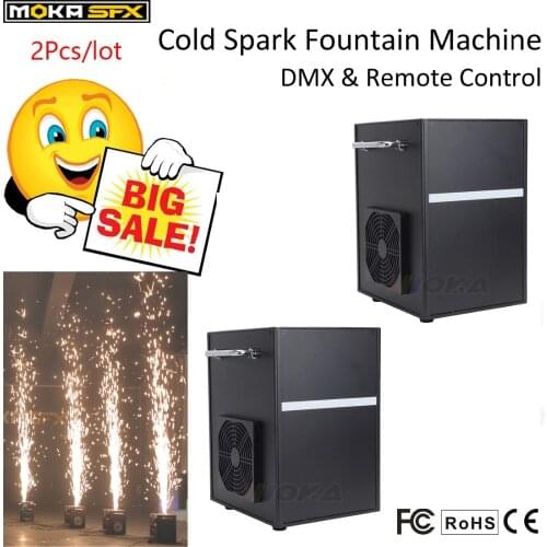 2Pcs/lot DMX Control Fire Dance Stage Cold Spark Fountain Machine 400W Electronic Fountain Fireworks Machine spray 1-5m height