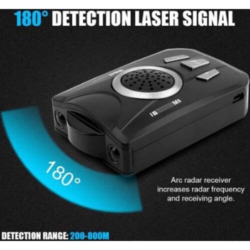 2019 Universal Car Radar Detector M8 Full Band Scanning Car Radar Voice Alert Warning Speed Control Detector