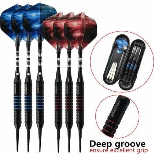 3Pcs Professional Soft Tips Darts 18 G Electronic Indoor Outdoor Darts Set with Carry Box