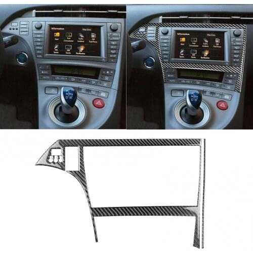 50% Hot Sales 2Pcs Left Drive Carbon Fiber Display Screen Frame Stickers for Toyota Prius