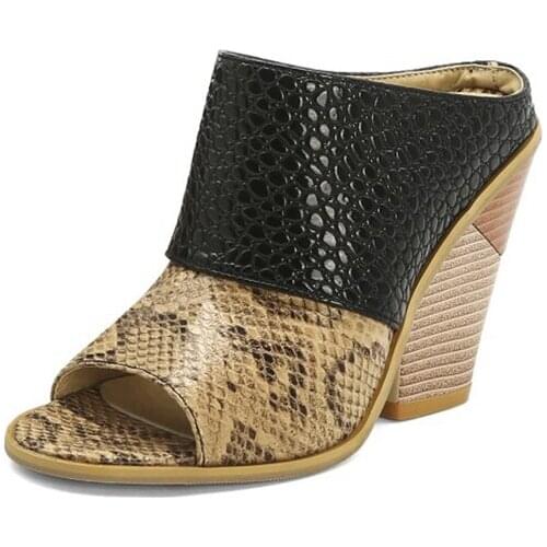 BLXQPYT Luxury Shoes Women Designers Party Shoes Sandals Sexy Chunky High Heels 10CM Slippers Summer Pumps Sandalias Mujer H-1