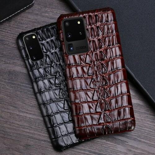 Leather Phone case For Samsung S20 Ultra S10 S10e S9 S8 S7 Note 8 9 10 Plus A10 A20 A30 A50 A70 A51 A71 Crocodile Tail Texture