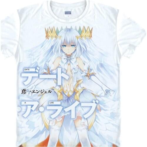 DATE A LIVE T-shirts kawaii Japanese Anime t-shirts Manga Shirts Cute Cartoon Kurumi Tokisaki Cosplay shirt 37172682128 tee 129