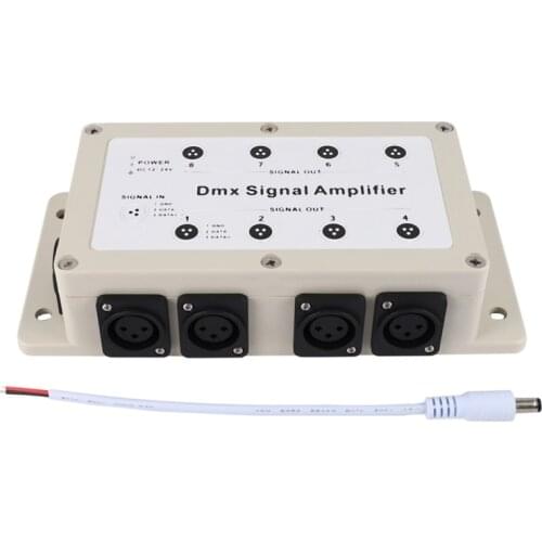 Dc12-24V 8 Channel Output Dmx Dmx512 Led Controller Signal Amplifier Splitter Distributor For Home Equipments