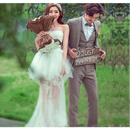 Just Married Wood Wedding Signs Photo Props Bridal Shower Wedding Decorations free shipping