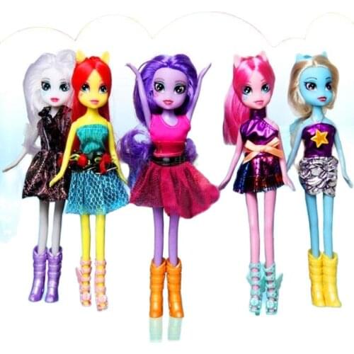 5pc 25cm Hight My Pet Ponies Horse Action Figures Doll Toys for Little Girls Children Gift