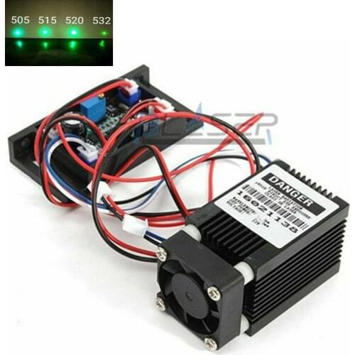 Focusable 520nm 100mW Grass Green Laser Diode Module DC12V Fan cool w/TTL0-20KHz