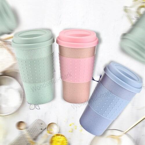 2021 Hot New Style Reusable Bamboo Fibre Coffee Cups Eco Friendly Travel Coffee Lemon Mugs on Sale Wholesale