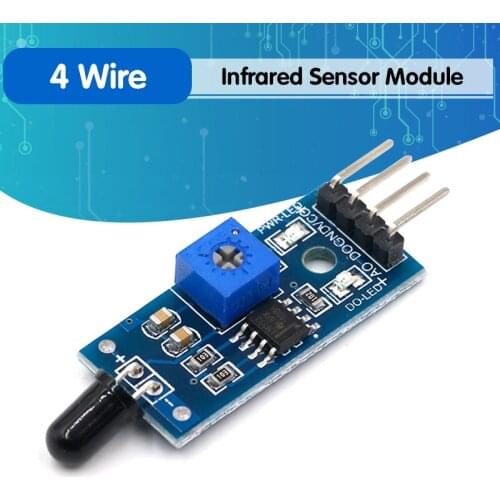 IR Infrared 4 Wire Flame Detection Sensor Module IR Flame Sensor Module Detector Smartsense For Arduino