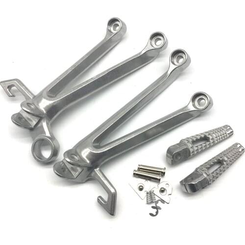 Motorcycle Silver Rear Passenger Foot Pegs Bracket Fit For Suzuki GSX-R1000 GSXR1000 2005-2006