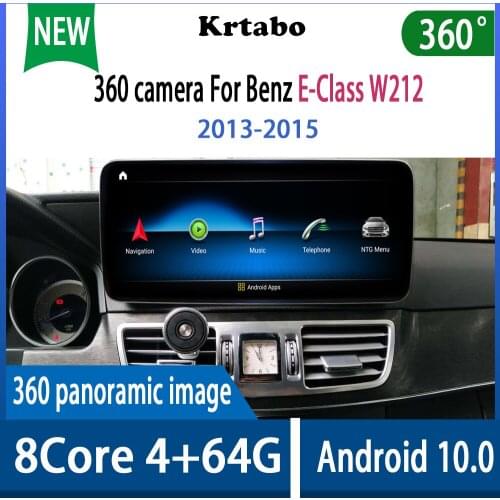 Krtabo 360 camera For Benz E-Class W212 2013 2014 2015 Android 10 Navigation Car Multimedia Player BT radio