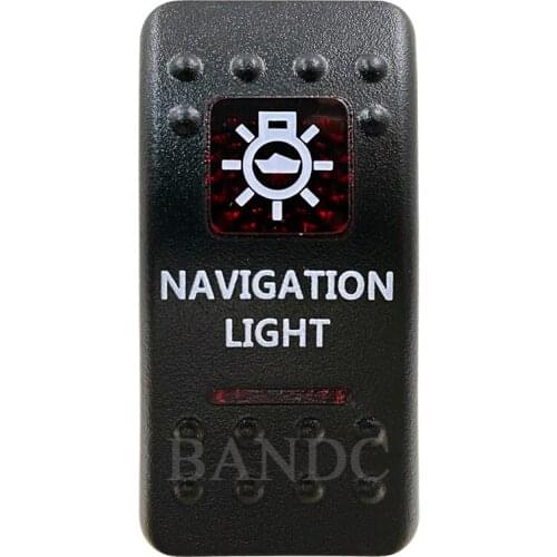 Cover Cap Only！NAVIGATION LIGHT Rocker Switch Cover Cap Red Window Labeled for Boat ARB Carling NARVA Control Cap Accessories