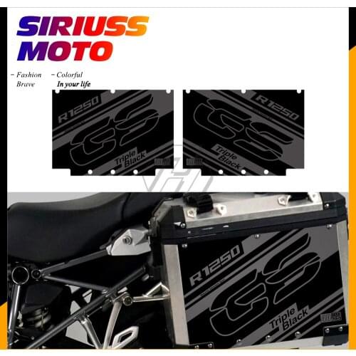 Motorcycle Triple Black Sticker Case for BMW Motorrad Aluminum Box Panniers R1200GS R1250GS Adventure 2004-2021
