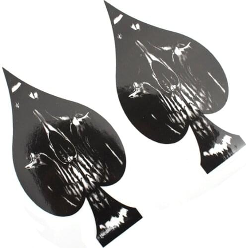 2PCS Motorcycle Front Fork Skull Zombie Decals Graphic Stickers For Harley For Honda For Yamaha For Kawasaki For suzuki and more