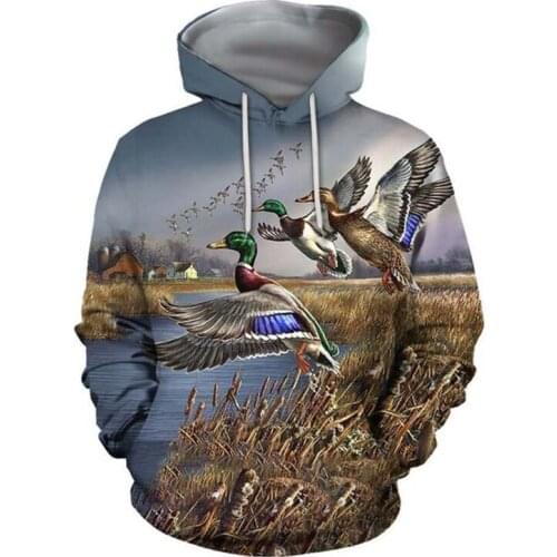 PLstar Cosmos 2020 Hot Fashion Men 3D Hoodie Print Hunting Duck Hooded Sweatshirts Unisex Casual streetwear Hoody dropping-2