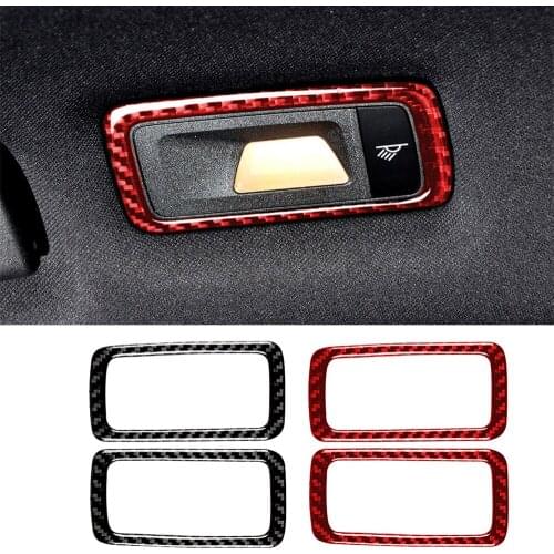 Fit For Porsche Macan 2014-2021 Real Carbon Fiber Interior Rear Reading Light Lamp Cover Decoration Trim Car Accessories