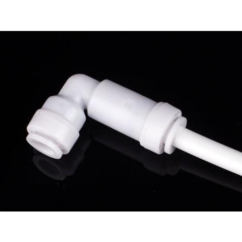 Fit 1/4" OD Tube Pushfit Tube 90 Degree Elbow Non-Return One Way Check Valve For RO Water Filter System