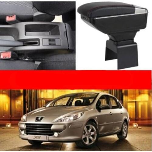 For Peugeot 307 armrest box central Store content box cup holder ashtray interior car-styling decoration accessory 04-13