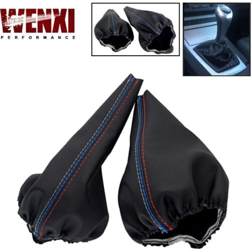 Gear Stick Manual For BMW 3 Series E36 E46 M3 Car Shift Handbrake Gaiter Shift Boot Leather Boot Car-Styling WX-SBC13
