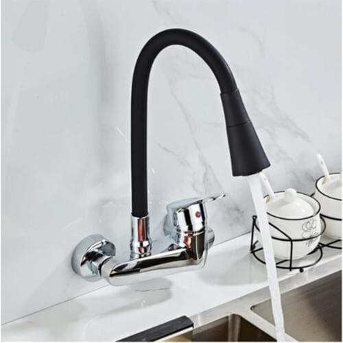 İkonya You Can Curl Flexible Colorful Silicone Faucet Mixer Head Dual function Black