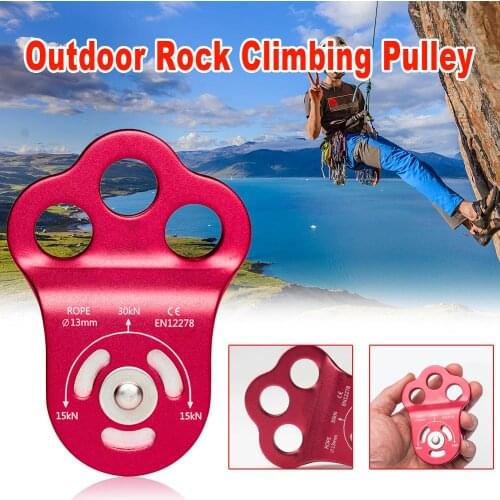 Hot Sale Rock Climbing Pulley 30NK Fixed Sideplate Single Sheave Pulley Outdoor Survival Tool High Altitud Traverse Hauling Gear