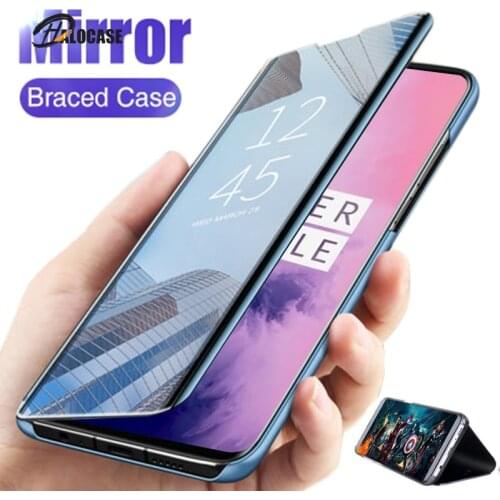 Luxury Smart Mirror Glass Flip Cases for Samsung Galaxy S20 S20 Plus S20 Ultra S7 S8 S9 S10 S10e Plus Note 20 8 9 10 Plus Cover
