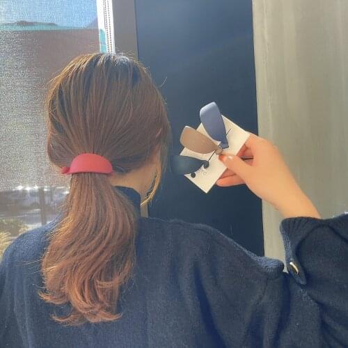 Korean Frosted Candy Colorful Banana Hair Clip Lady Women Simple Hairpin Claws Long Hair Ponytail Hold Hot Sale