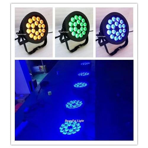 6pcs/lot high quality waterproof led slim par rgbwa 5in1 dj flat par led 18x15w outdoor par led weeding party uplight fixture