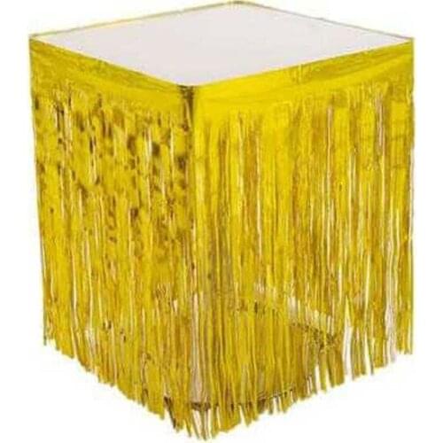 Table Edge Skirt and Fund Ornament Metallic Domestic Gold party material