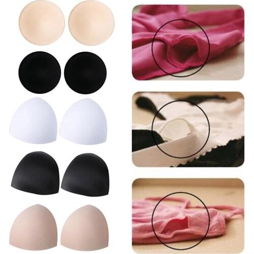 1Pair Women Soft Removable Bra Inserts Pads Underwear Push up Breast Enhancer Swimsuit Swimwear Accessories Nipple Cover