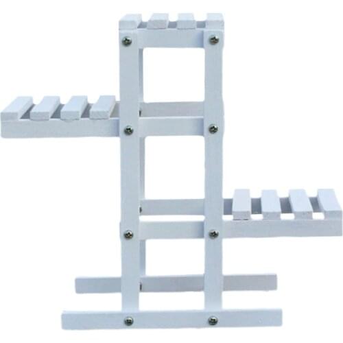 1pc Wooden Storage Rack Flower Pot Rack Stand Holder Household Green Plants Potted Plant Flower Holder for Home (White)
