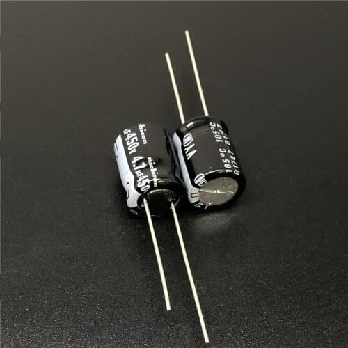 10Pcs/100Pcs 4.7uF 450V NICHICON VY Series 10x12.5mm Wide Temperature Range 450V4.7uF Aluminum Electrolytic Capacitor