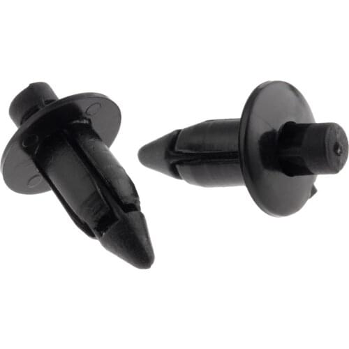 100pcs Black 4mm Motorcycle Bike Fairing Trim Panel Fastener Clips Plastic Rivets Clips Plastic Screws For Suzuki Roadster ATV