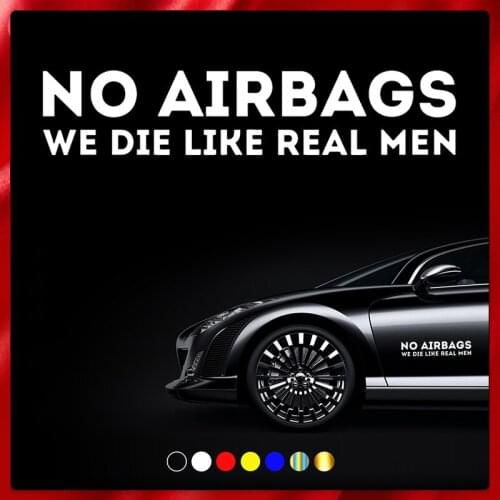 40516# Die-Cut Vinyl Decal NO AIRBAGS Car Sticker Waterproof Auto Decors on Car Body Bumper Rear Window