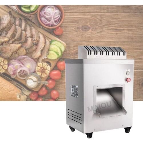 Automatic Electric Meat Vegetable Cutting Grinder Machine Meat Slicer Meat Block Cutter Stainless Steel Slice 220V