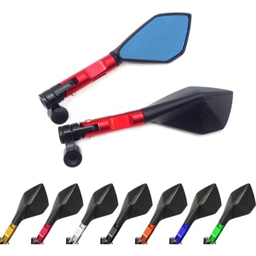 CNC Aluminum Motorcycle Rearview Mirrors Blue Glass Motorcycle Side Mirror FOR aerox155 bmw r1150r sv650s z650 yamaha dt 125