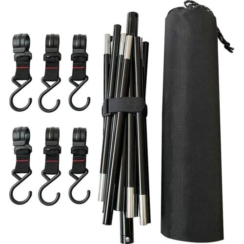 Outdoor Cookware Hanging Rack Triangular Pot Pan Camping Light Tools Hanging Campsite Storage Rack Hook Clothes Hanger