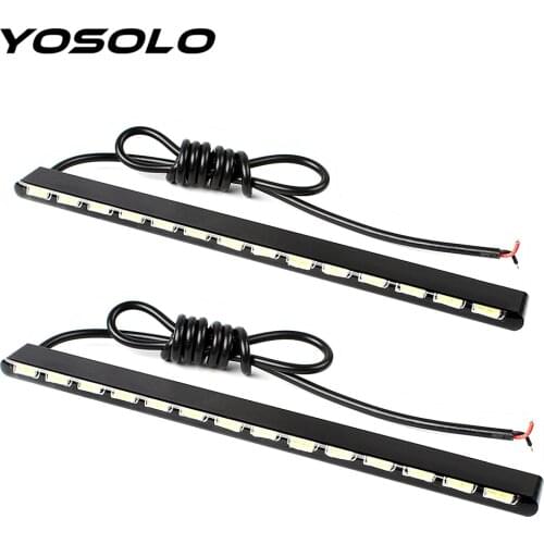 2pcs 14 LEDs 7030 Car DRL Daylight Led Strip Car Styling Light Source Super Bright SMD Aluminum Housing Daytime Running Light