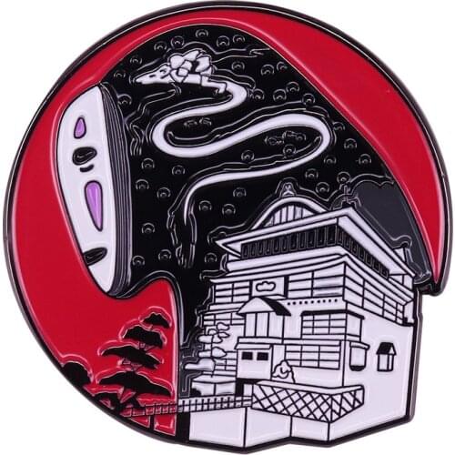 DZ126 Anime Ghost Metal Brooch Enamel Pins Badge Backpack Bag Collar Lapel Jewelry