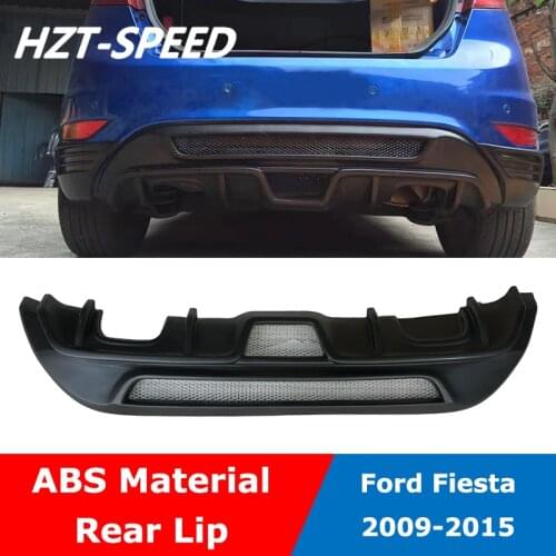 Fiesta ABS Matte Black Rear Bumper Back ST Diffuser Lip For Ford Fiesta 2009-2015